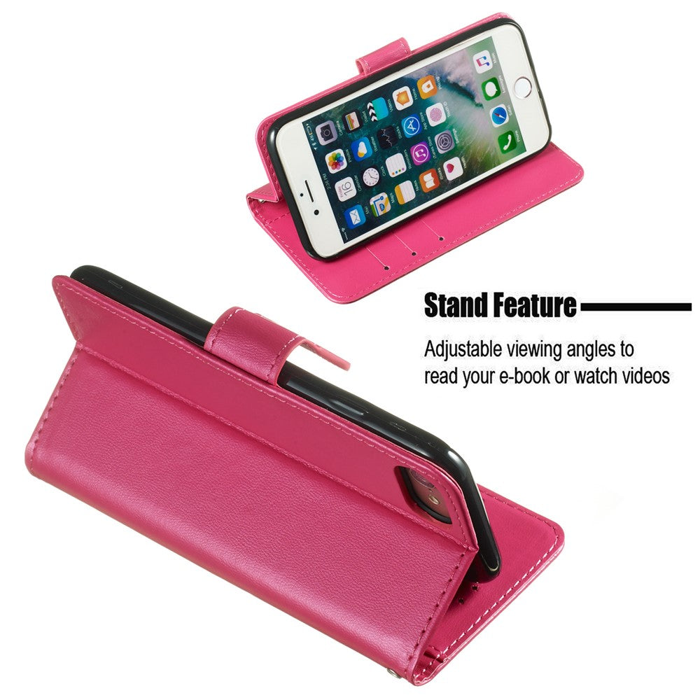 iPhone 7/8/SE Wallet Flip Cover – Pink - produktbillede 5