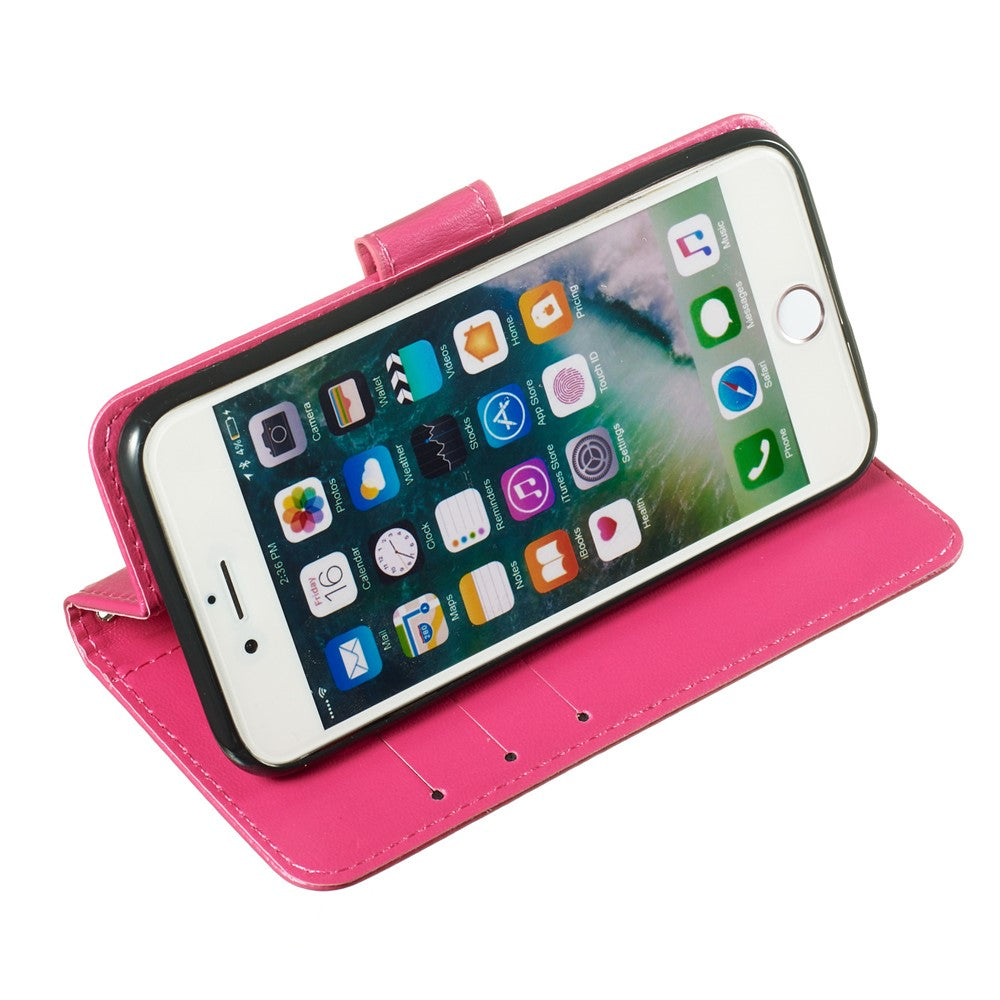 iPhone 7/8/SE Wallet Flip Cover – Pink - produktbillede 6