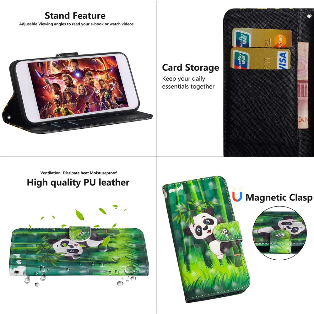 iPhone 11 Wallet Flip Cover Panda - produktbillede 6