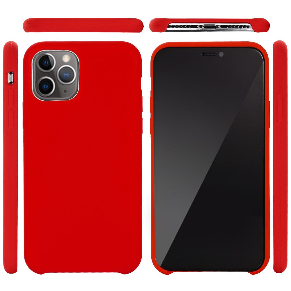 iPhone 11 Pro Max Silicone Cover Liquid 6 5 Inch 2019 Soft Casing – Rød - produktbillede 2