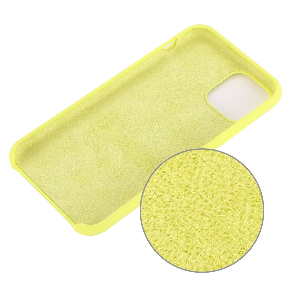 iPhone 11 pro Max Silicone Cover Ensfarvet – Gul - produktbillede 3