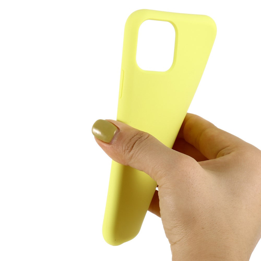 iPhone 11 pro Max Silicone Cover Ensfarvet – Gul - produktbillede 4