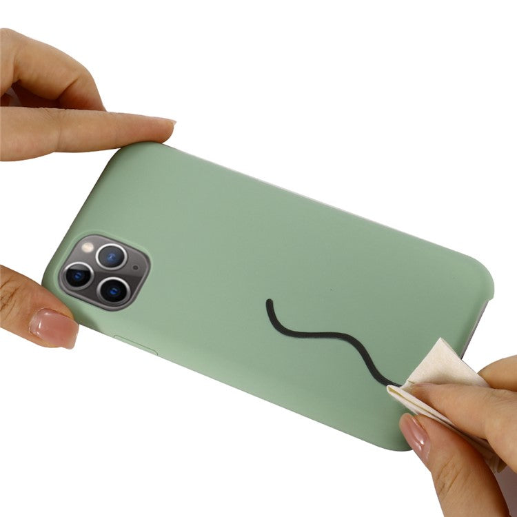 iPhone 11 Pro Max Silicone Cover Liquid 2019 – Cyan - produktbillede 5