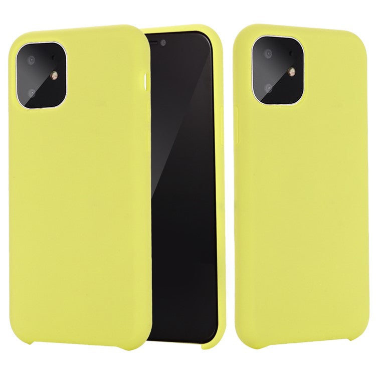 iPhone 11 Silicone Cover Liquid Anti scratch Soft Mobile Bag 2019 – Gul - produktbillede 1