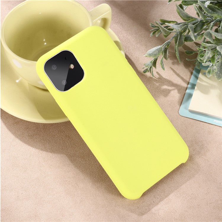 iPhone 11 Silicone Cover Liquid Anti scratch Soft Mobile Bag 2019 – Gul - produktbillede 6