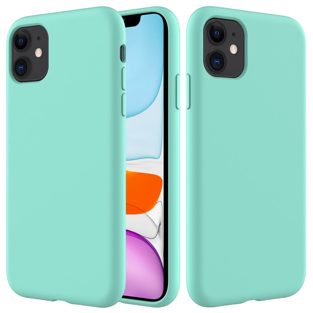 iPhone 11 Silicone Cover Liquid Anti scratch Soft Mobile Bag 2019 – Grøn - produktbillede 1