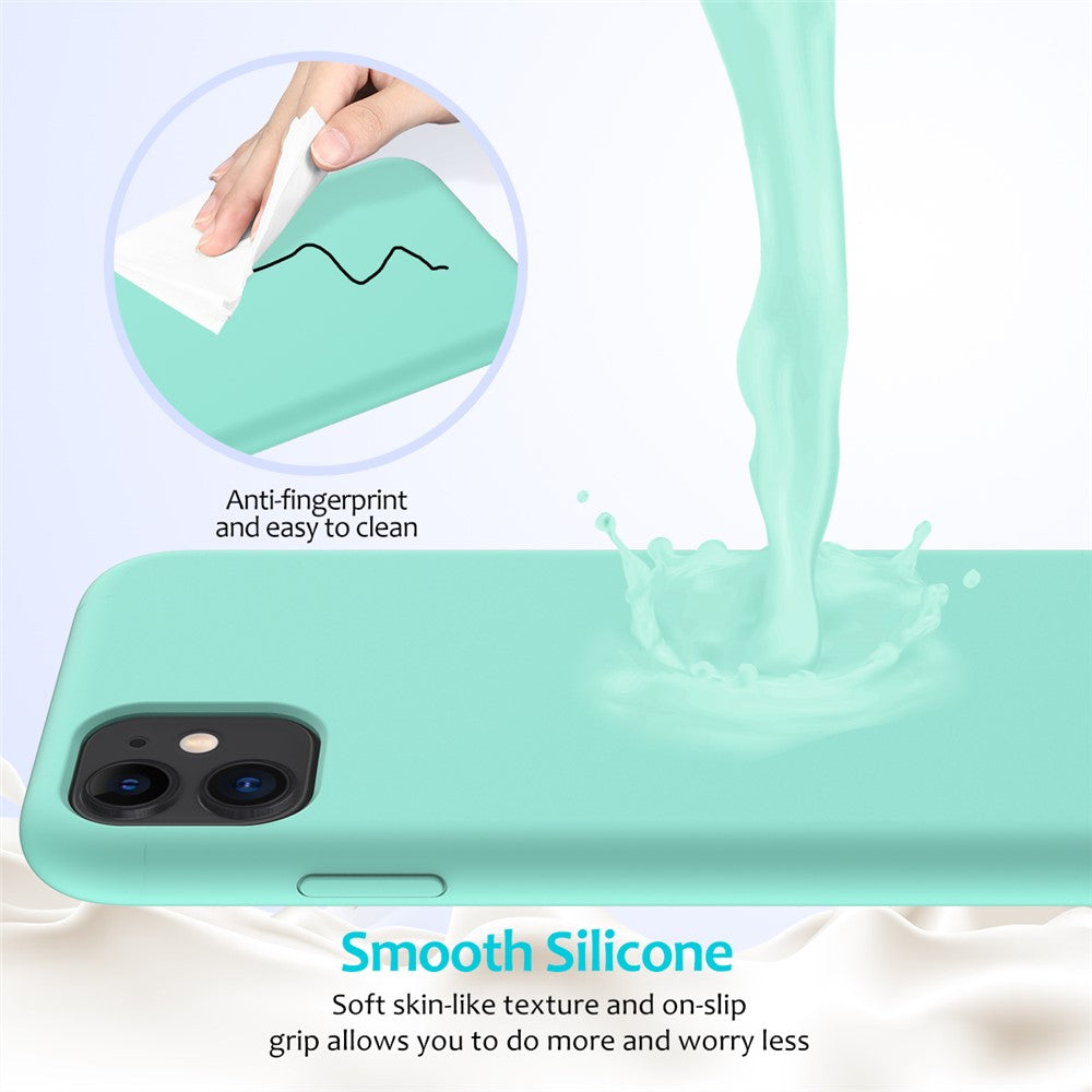 iPhone 11 Silicone Cover Liquid Anti scratch Soft Mobile Bag 2019 – Grøn - produktbillede 4
