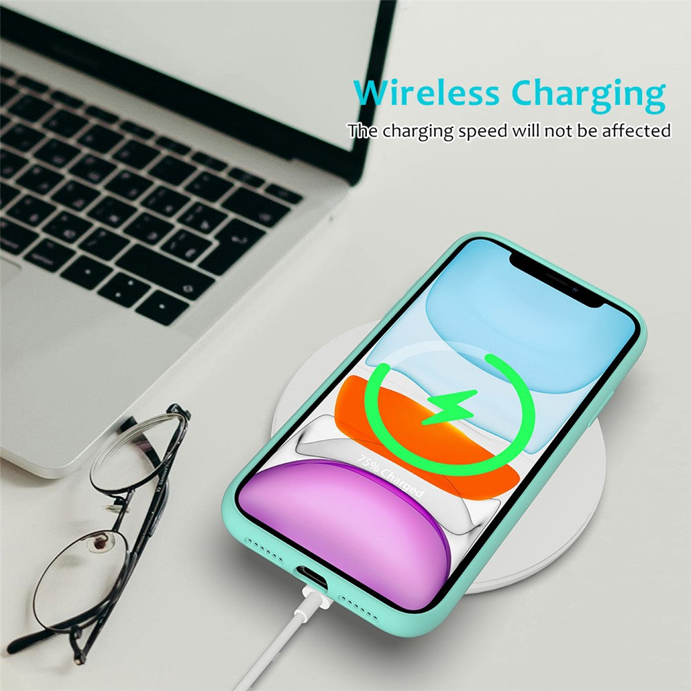 iPhone 11 Silicone Cover Liquid Anti scratch Soft Mobile Bag 2019 – Grøn - produktbillede 5