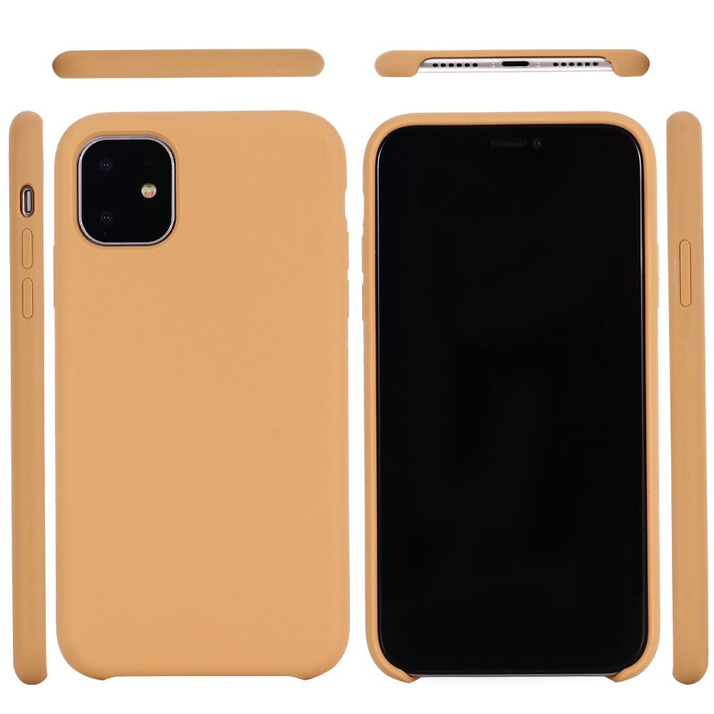 iPhone 11 Silicone Cover Liquid Anti scratch Soft Mobile Bag 2019 – Guld - produktbillede 2