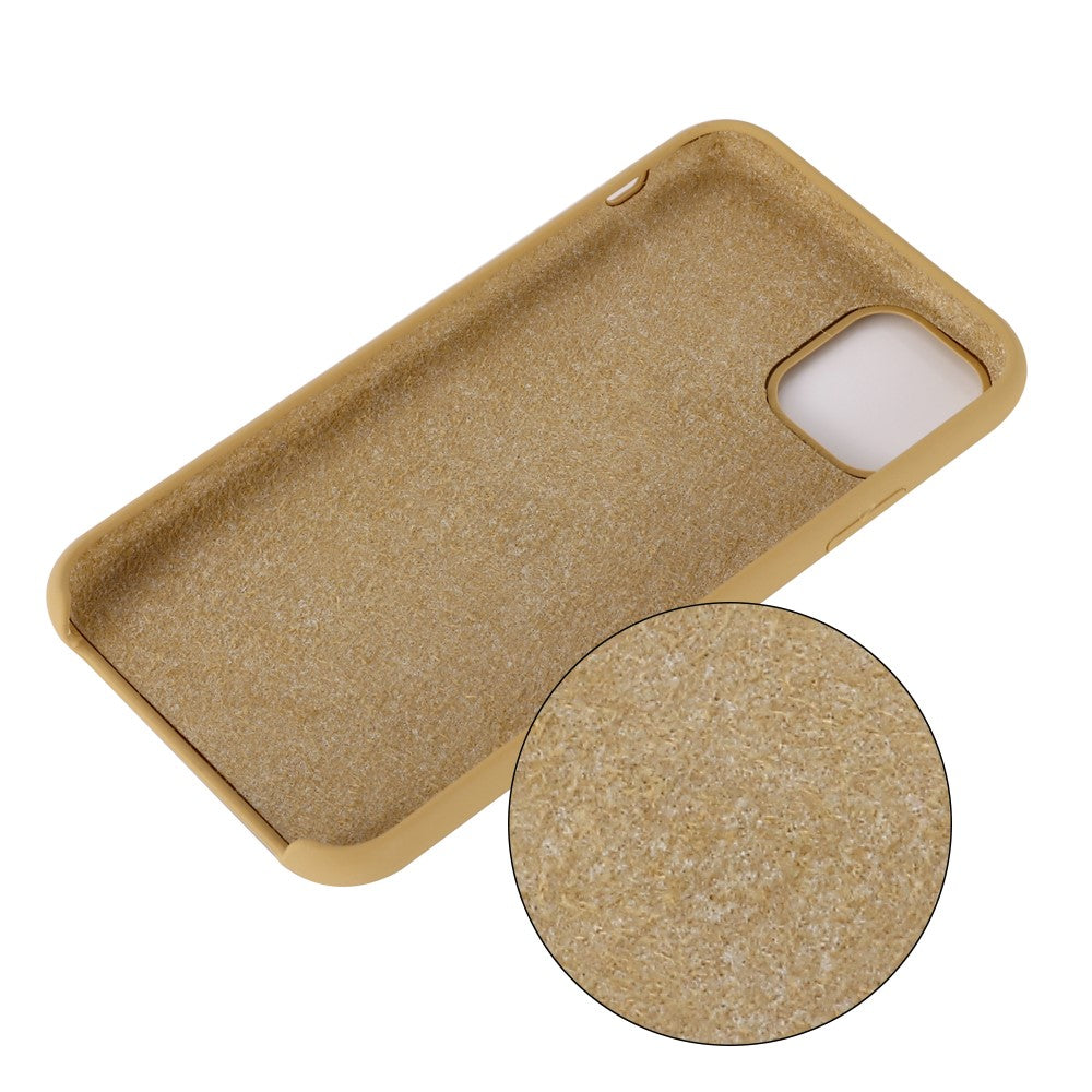 iPhone 11 Silicone Cover Liquid Anti scratch Soft Mobile Bag 2019 – Guld - produktbillede 3