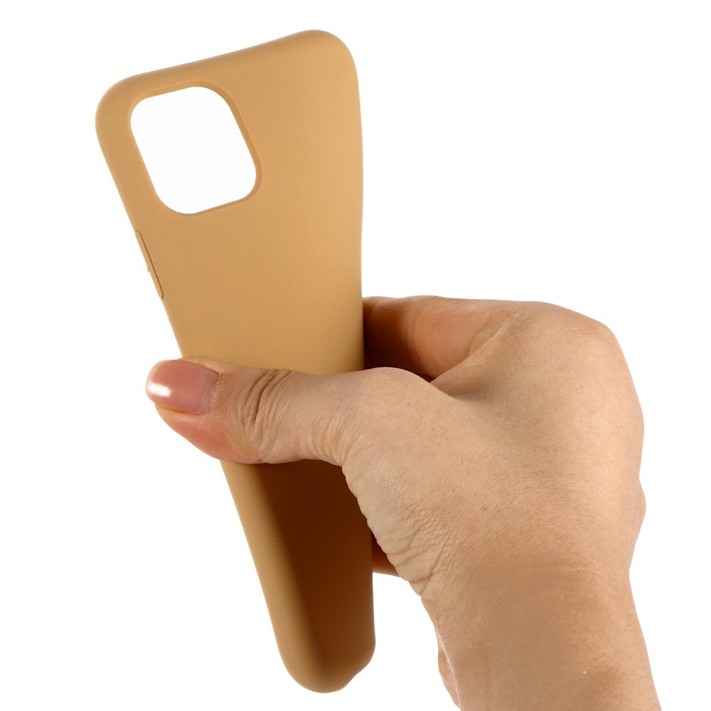 iPhone 11 Silicone Cover Liquid Anti scratch Soft Mobile Bag 2019 – Guld - produktbillede 4