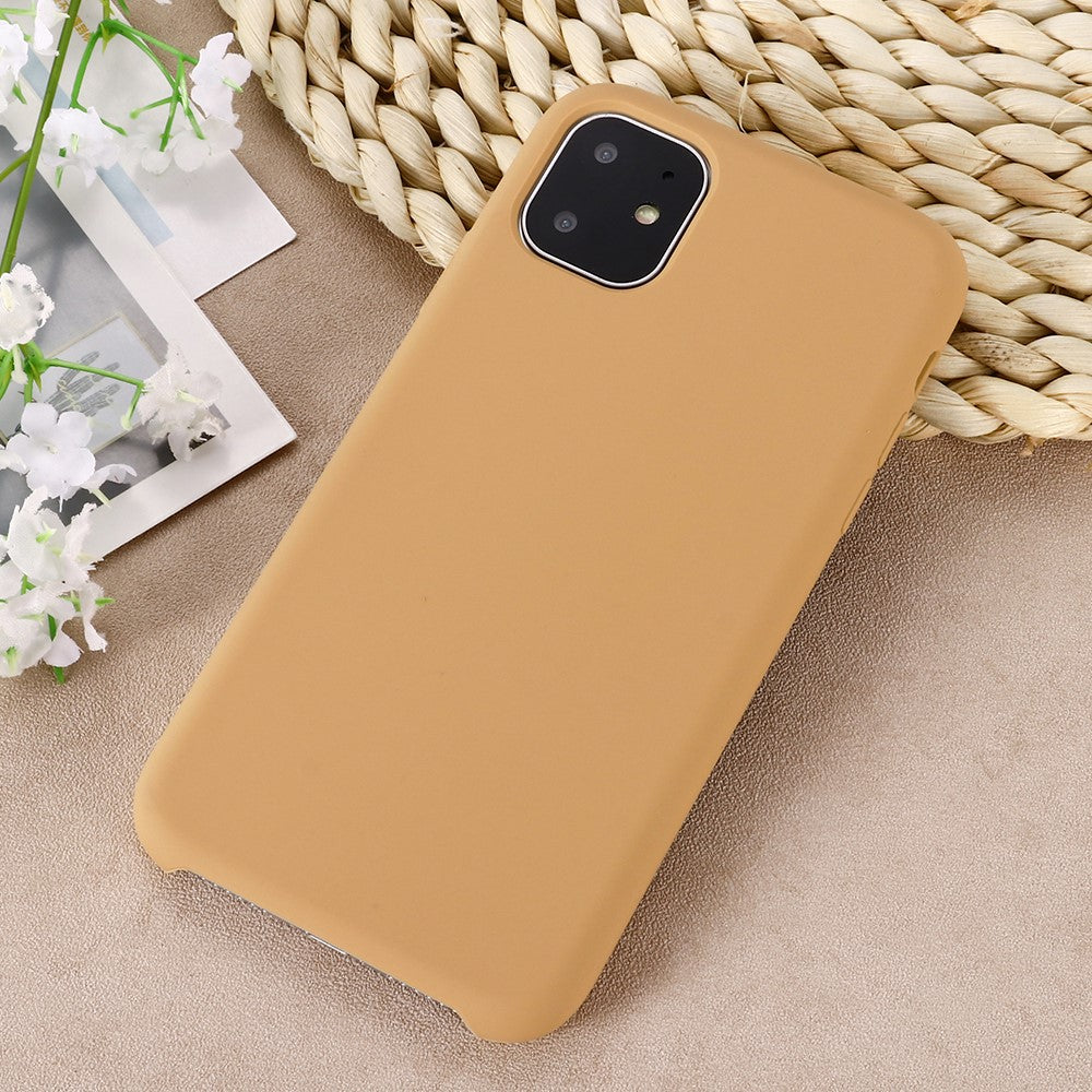 iPhone 11 Silicone Cover Liquid Anti scratch Soft Mobile Bag 2019 – Guld - produktbillede 6