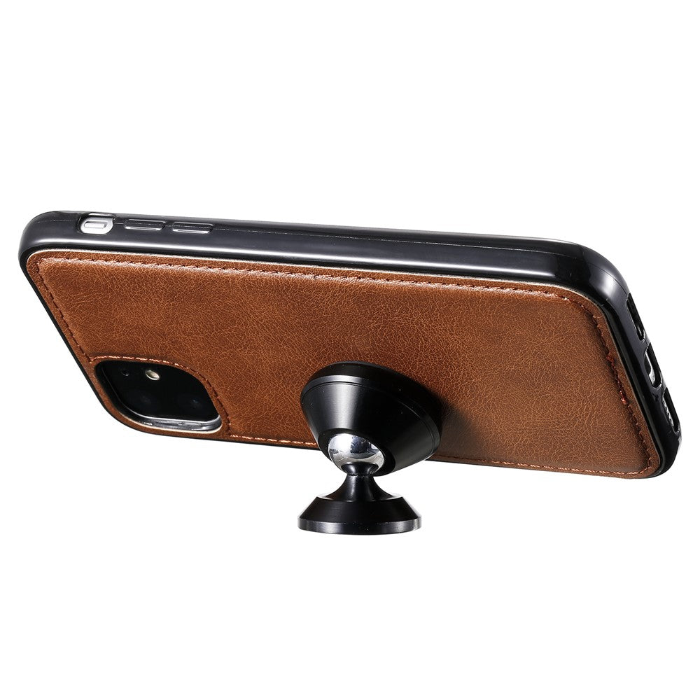 iPhone 11 Wallet Flip Cover 2 in 1 – Brun - produktbillede 4