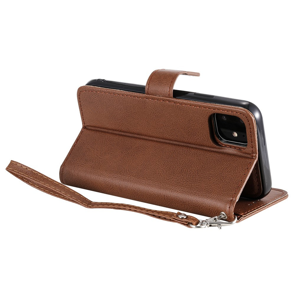 iPhone 11 Wallet Flip Cover 2 in 1 – Brun - produktbillede 6