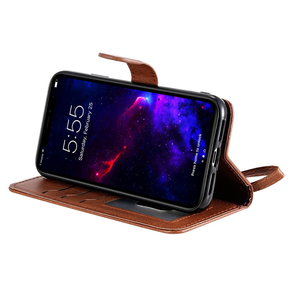 iPhone 11 Wallet Flip Cover 2 in 1 – Brun - produktbillede 7