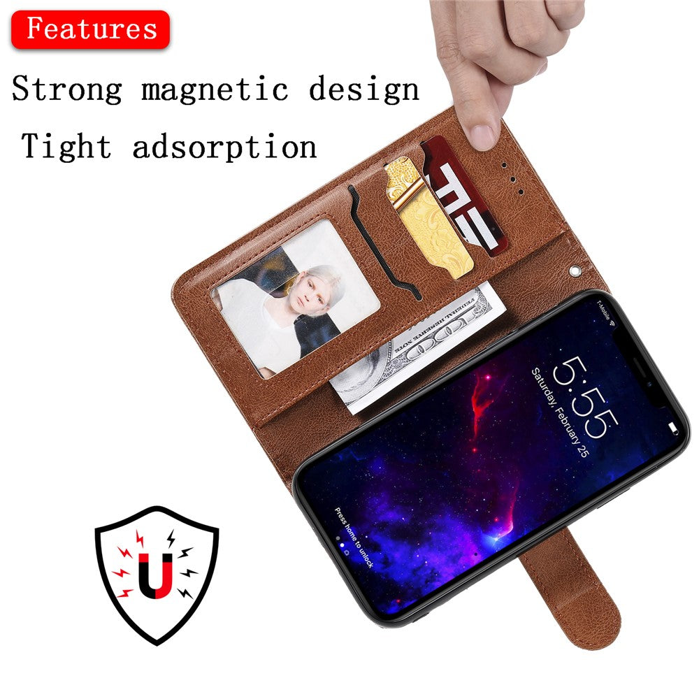 iPhone 11 Wallet Flip Cover 2 in 1 – Brun - produktbillede 8