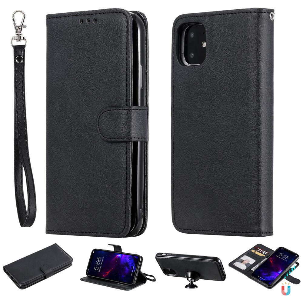 iPhone 11 Wallet Flip Cover 2 in 1 – Sort - produktbillede 1
