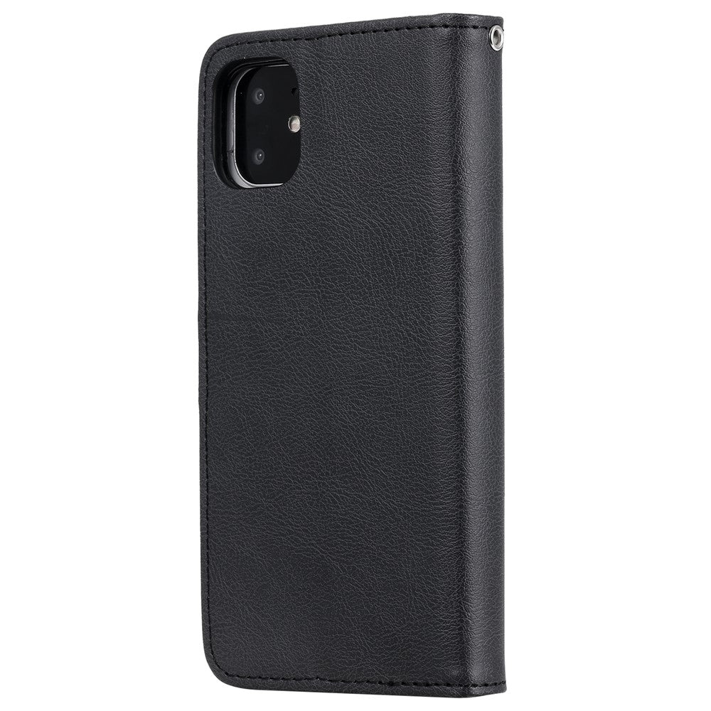 iPhone 11 Wallet Flip Cover 2 in 1 – Sort - produktbillede 3