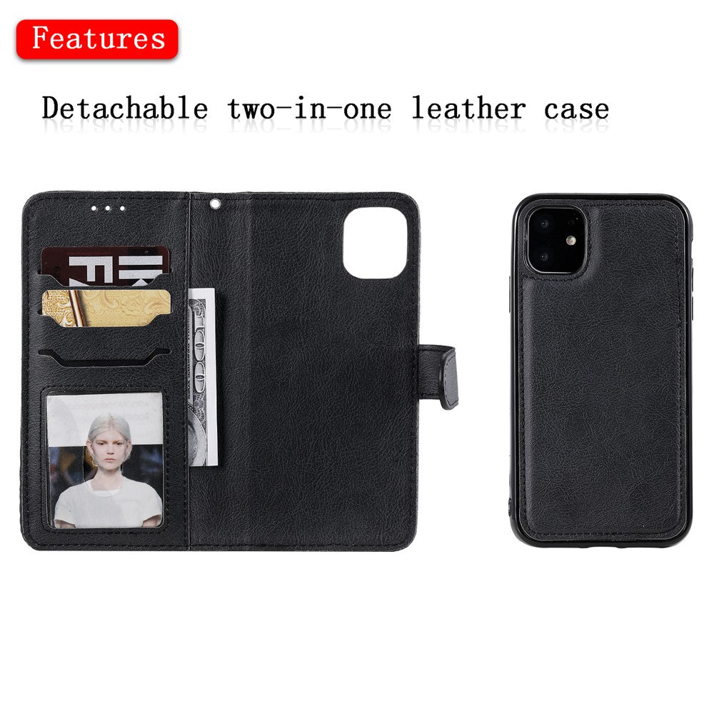 iPhone 11 Wallet Flip Cover 2 in 1 – Sort - produktbillede 7