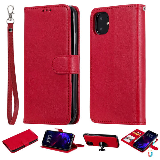 iPhone 11 Wallet Flip Cover 2 in 1 – Rød - produktbillede 1