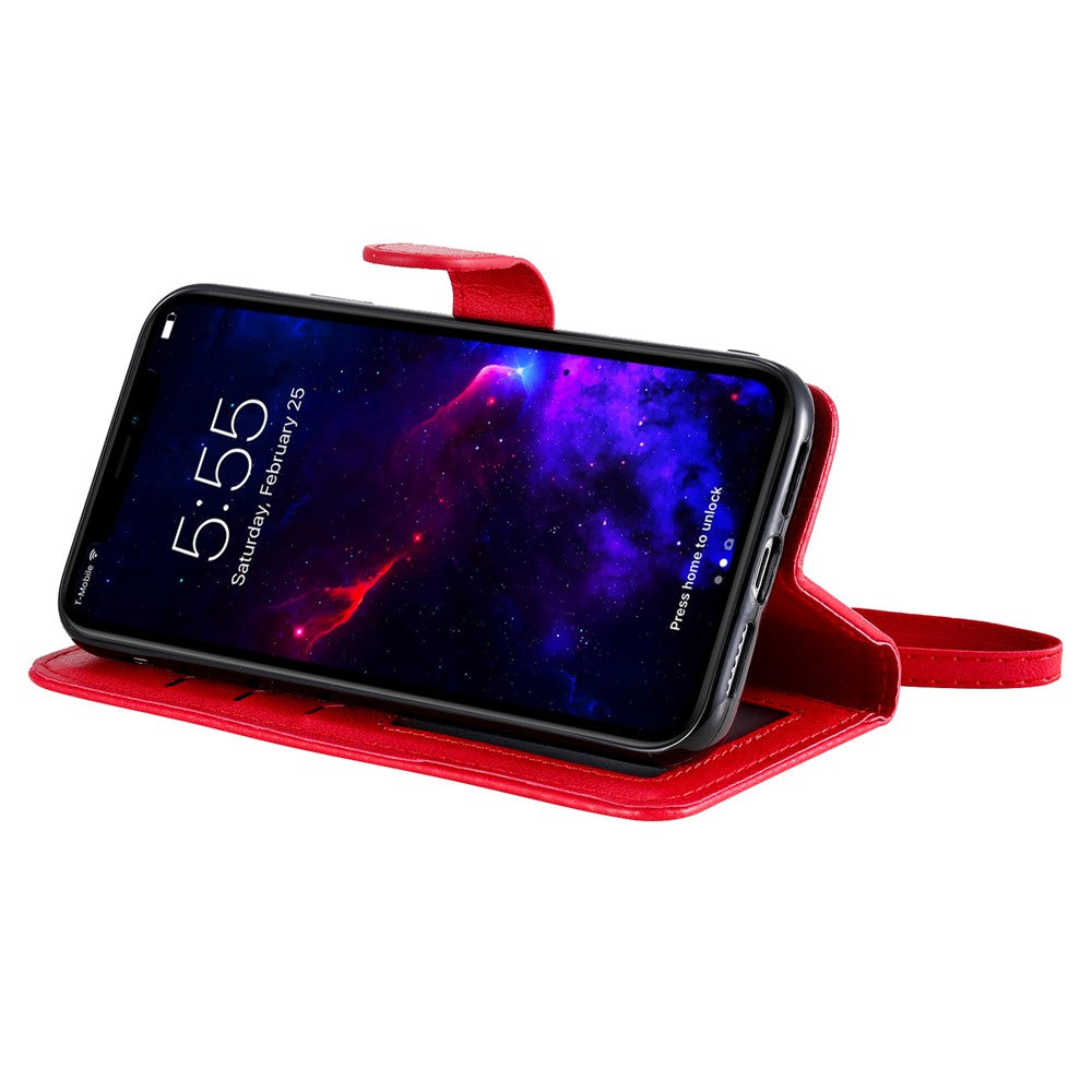 iPhone 11 Wallet Flip Cover 2 in 1 – Rød - produktbillede 6