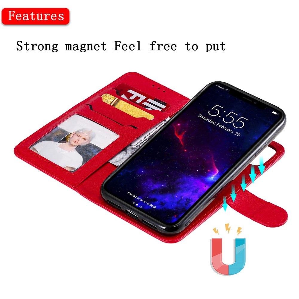iPhone 11 Wallet Flip Cover 2 in 1 – Rød - produktbillede 8