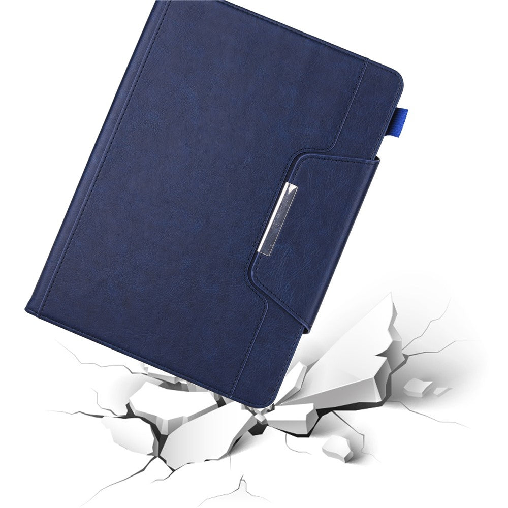 Ipad 10,2/10,5 læder cover Blå m.kortlommer og standfunktion - produktbillede 4