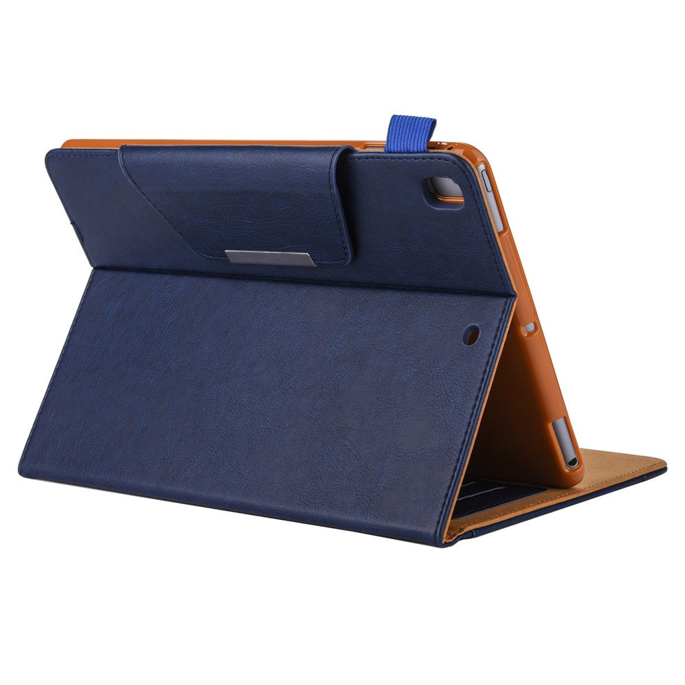 Ipad 10,2/10,5 læder cover Blå m.kortlommer og standfunktion - produktbillede 6