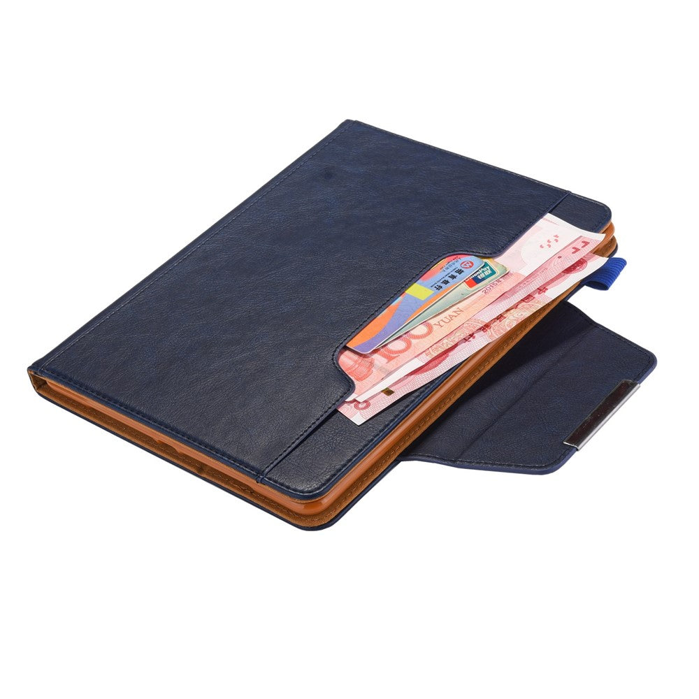 Ipad 10,2/10,5 læder cover Blå m.kortlommer og standfunktion - produktbillede 8