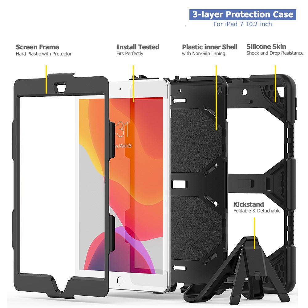 Ipad 10,2/10,5 Hybrid cover Sort Full protection - produktbillede 6