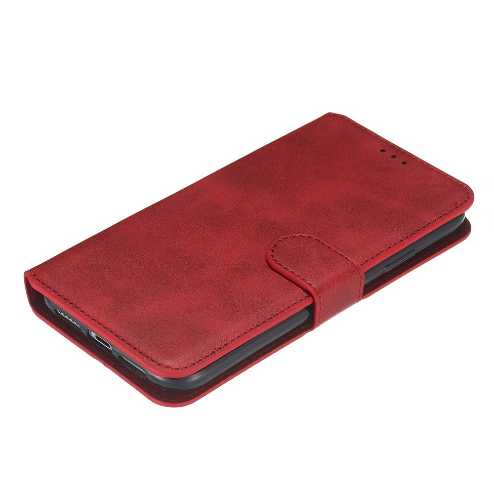 iPhone 11 Læder Wallet Flip Cover Stand Cell – Rød - produktbillede 6