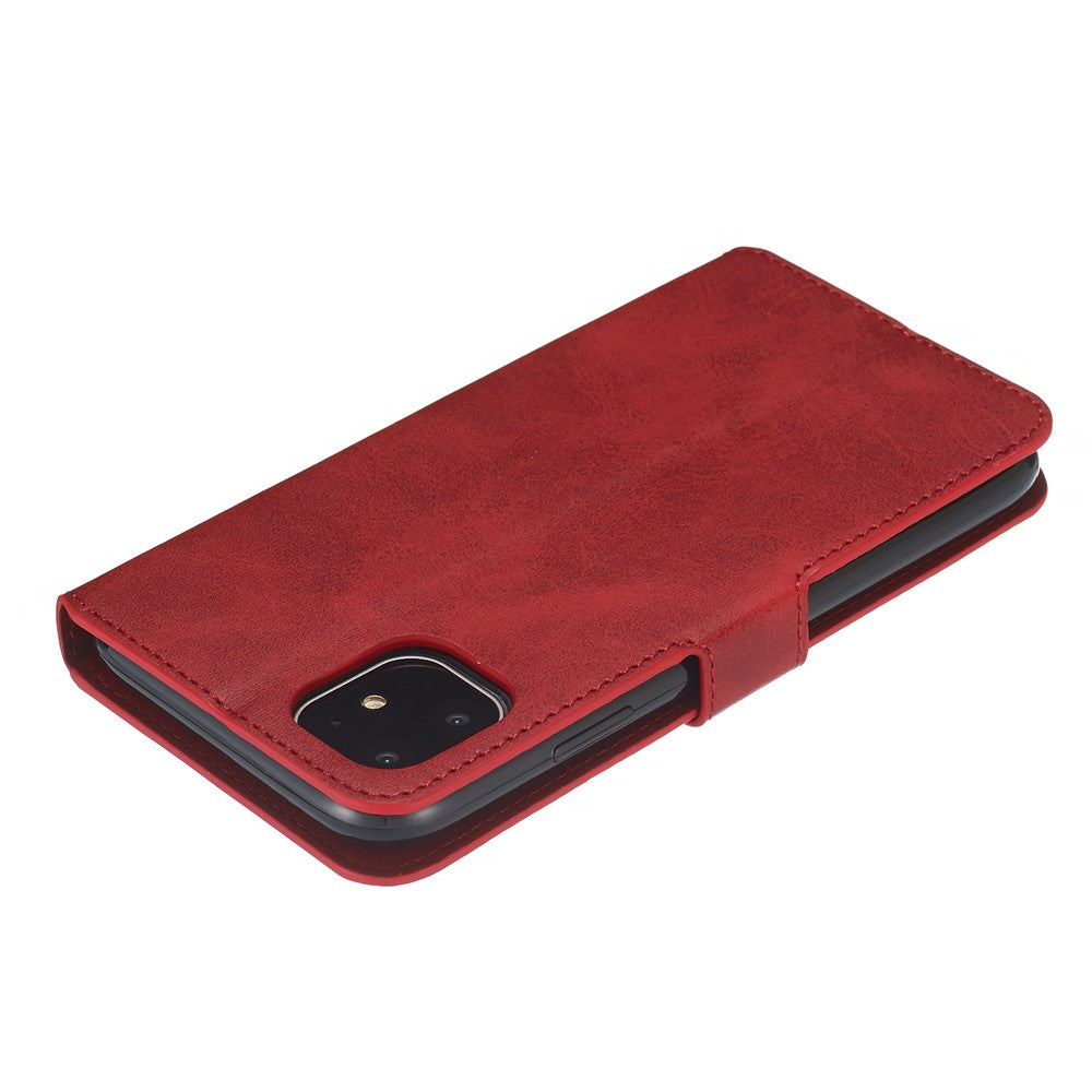 iPhone 11 Læder Wallet Flip Cover Stand Cell – Rød - produktbillede 7