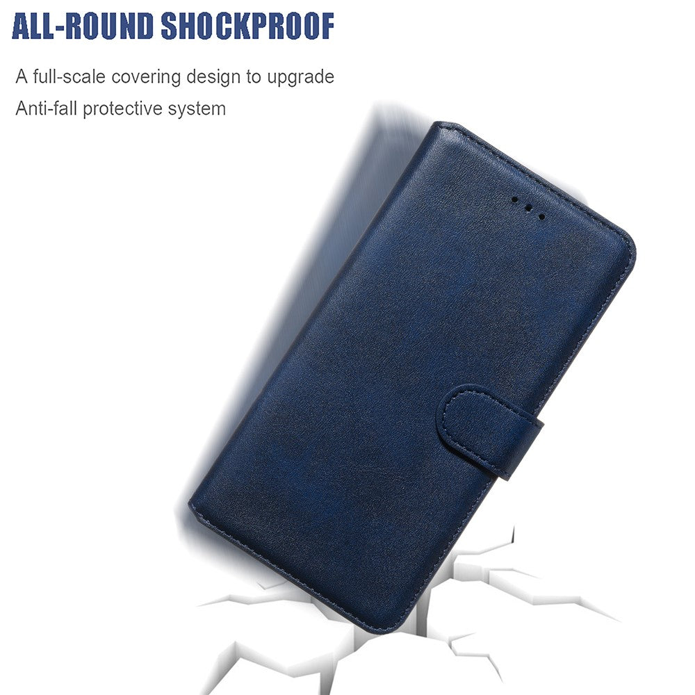 iPhone 11 Læder Wallet Flip Cover Stand m MagS – Blå - produktbillede 10