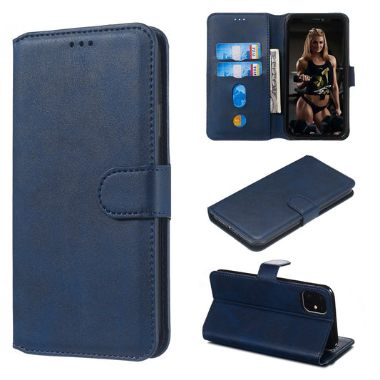 iPhone 11 Læder Wallet Flip Cover Stand m MagS – Blå - produktbillede 1