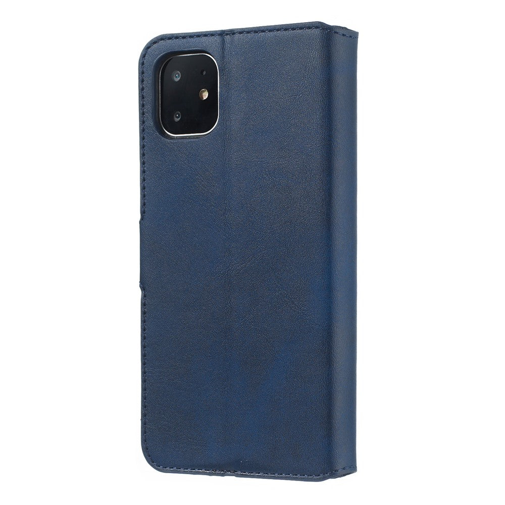 iPhone 11 Læder Wallet Flip Cover Stand m MagS – Blå - produktbillede 4