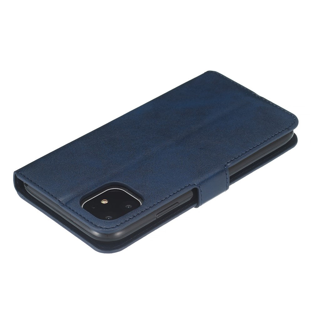 iPhone 11 Læder Wallet Flip Cover Stand m MagS – Blå - produktbillede 6