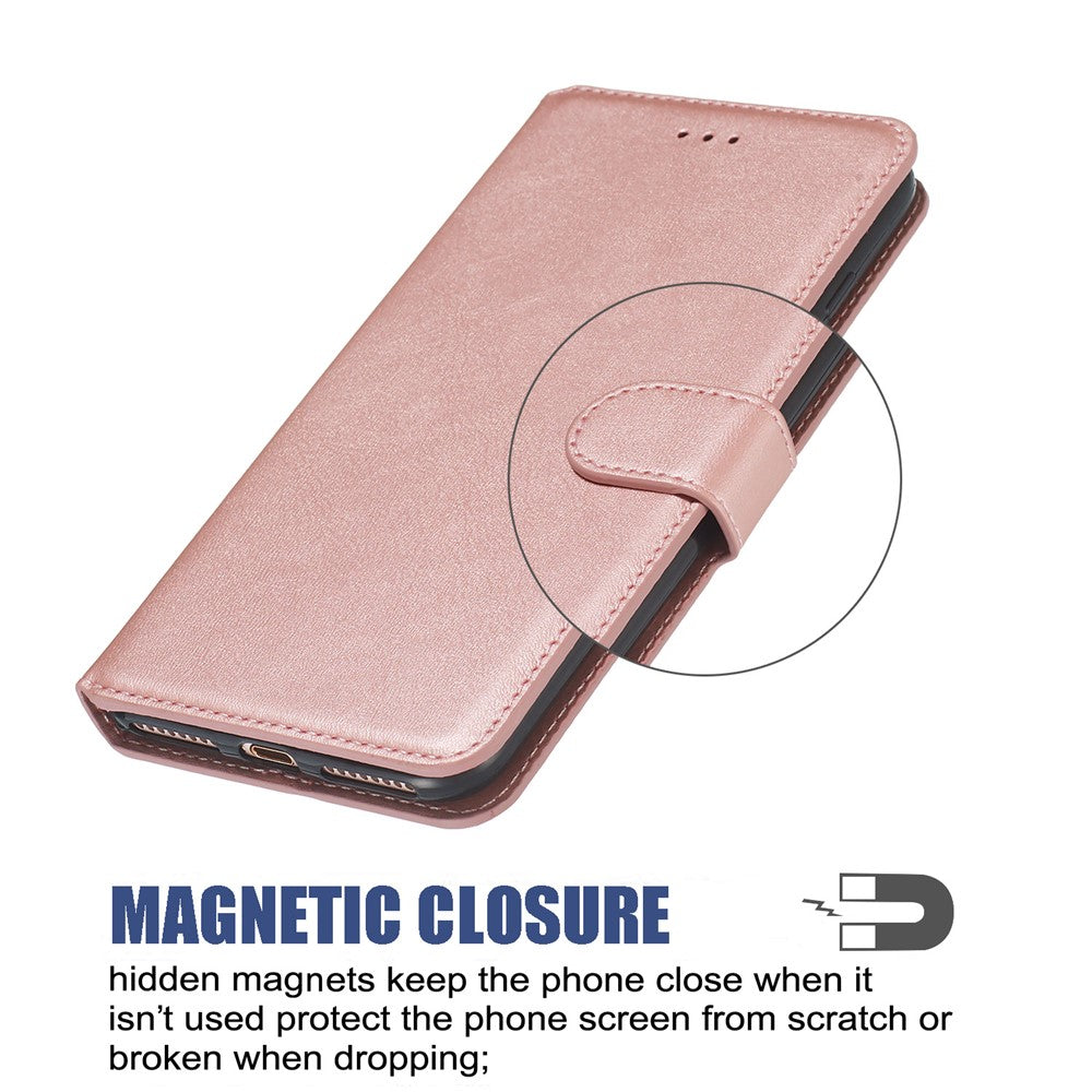 iPhone 11 Læder Wallet Flip Cover Stand Cell Mag 61 Rose – Guld - produktbillede 10