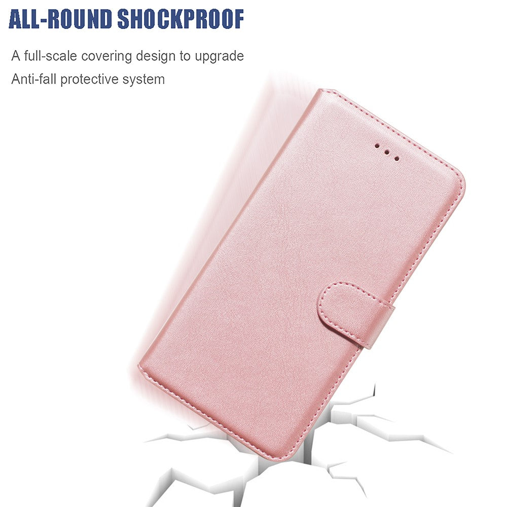 iPhone 11 Læder Wallet Flip Cover Stand Cell Mag 61 Rose – Guld - produktbillede 11