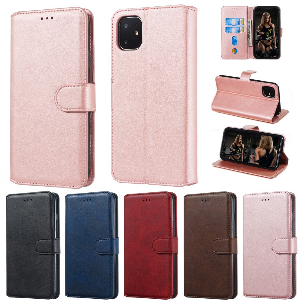 iPhone 11 Læder Wallet Flip Cover Stand Cell Mag 61 Rose – Guld - produktbillede 12