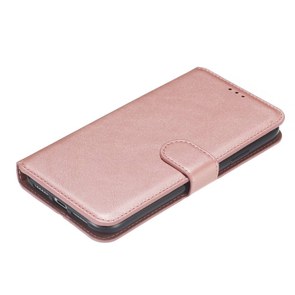 iPhone 11 Læder Wallet Flip Cover Stand Cell Mag 61 Rose – Guld - produktbillede 6