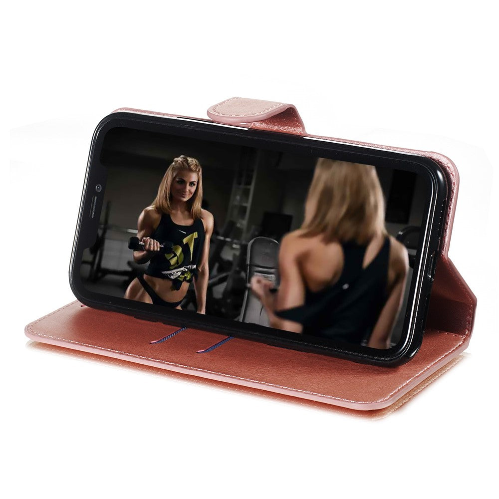 iPhone 11 Læder Wallet Flip Cover Stand Cell Mag 61 Rose – Guld - produktbillede 8