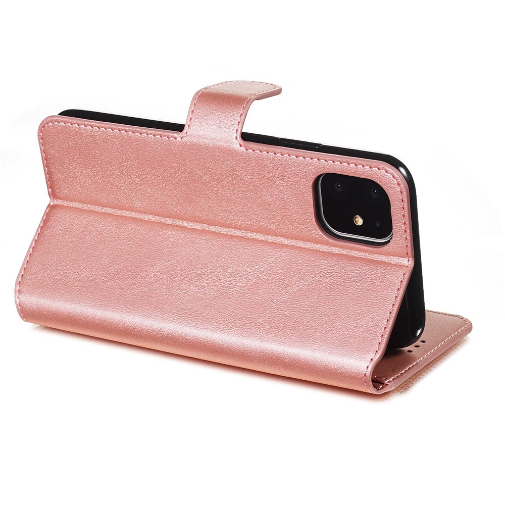 iPhone 11 Læder Wallet Flip Cover Stand Cell Mag 61 Rose – Guld - produktbillede 9