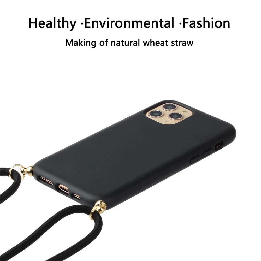 iPhone 11 Pro TPU Cover Eco Friendly Natural Wheat Straw Soft Multi function Strap – Sort - produktbillede 2