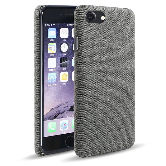 iPhone 7/8/SE Cover KSQ Cloth Texture Hard Plastic 2020 Dark – Grå - produktbillede 1