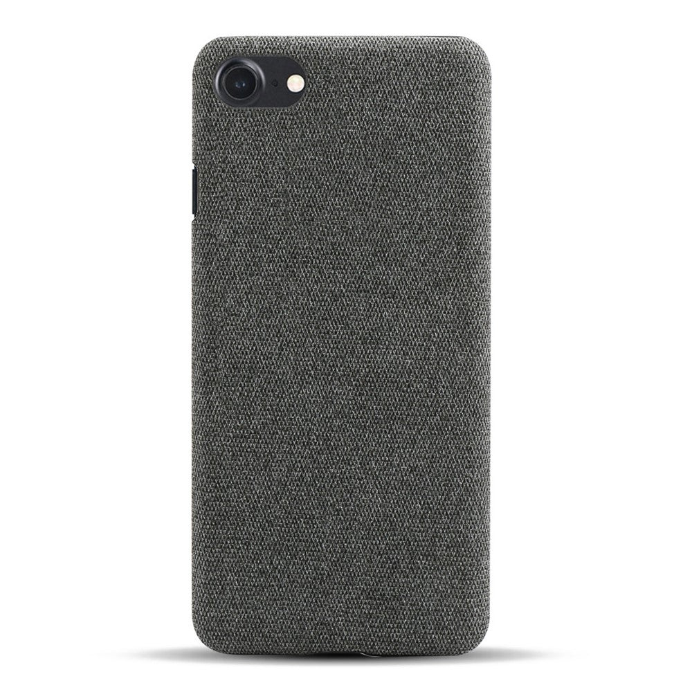 iPhone 7/8/SE Cover KSQ Cloth Texture Hard Plastic 2020 Dark – Grå - produktbillede 3