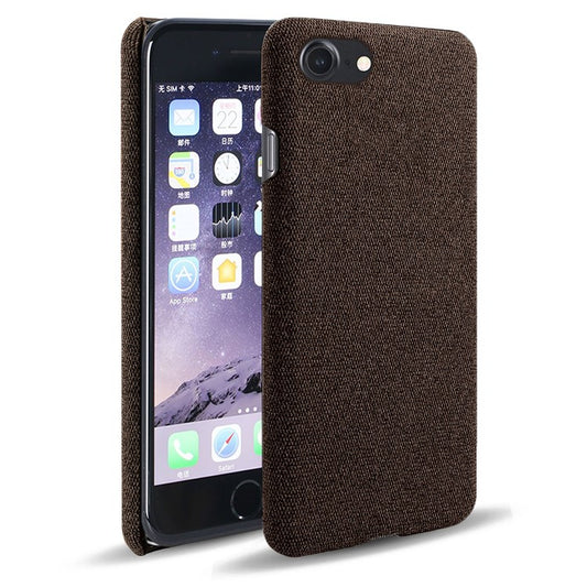 iPhone 7/8/SE Cover KSQ Cloth Texture Hard Plastic 2020 Coffee - produktbillede 1
