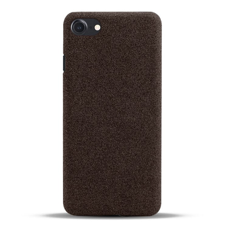 iPhone 7/8/SE Cover KSQ Cloth Texture Hard Plastic 2020 Coffee - produktbillede 3