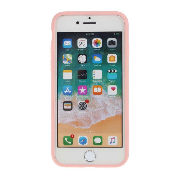 iPhone 7/8/SE Cover Ensfarvetlyserød - produktbillede 3