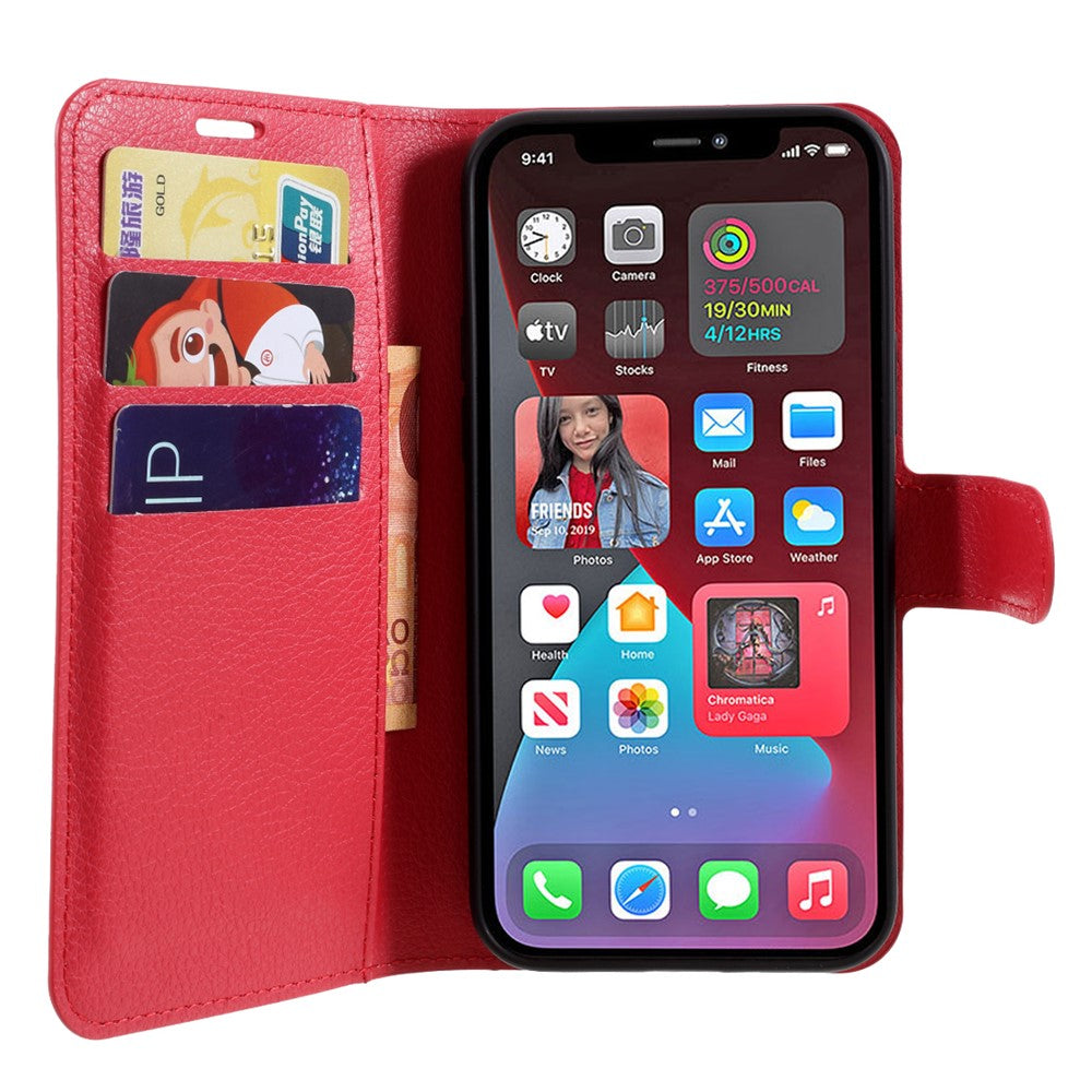 iPhone 12/12 Pro Wallet Flip Cover – Rød - produktbillede 6