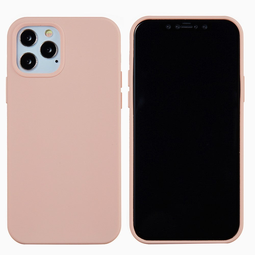 iPhone 12/12 Pro Silicone Cover Soft Liquid Back Anti scratch Anti fingerprint – Pink - produktbillede 1
